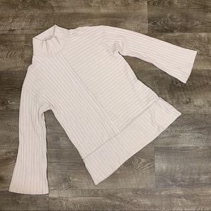 SATURDAY SUNDAY ANTHROPOLOGIE Multi Directional Ribbed Long Line Cowl Sweater